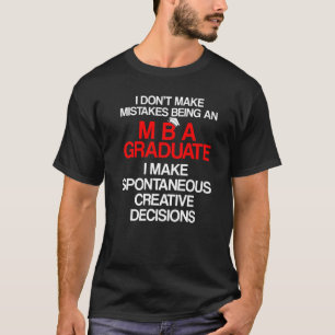 T-shirt Diplôme d'études Mba en affaires 10