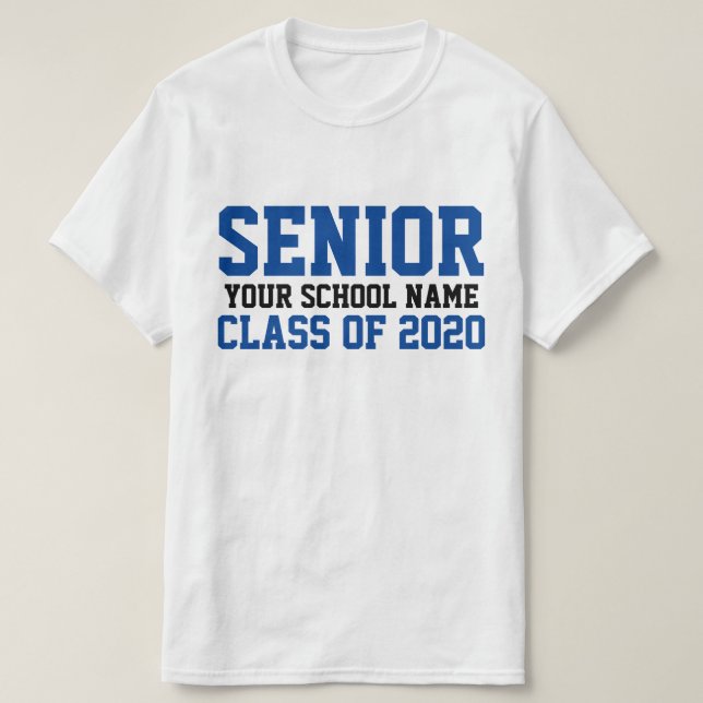 T-shirt Diplôme d'études supérieures en 2020 de l'école Bl (Design devant)