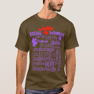 T-shirt Diplôme d'un cadeau de travailleur social Mois du