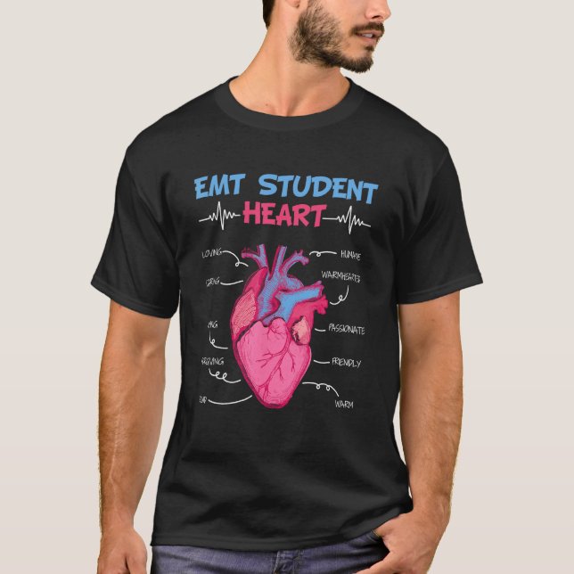 T-shirt Diplôme EMT Étudiants Médicaments d'urgence (Devant)