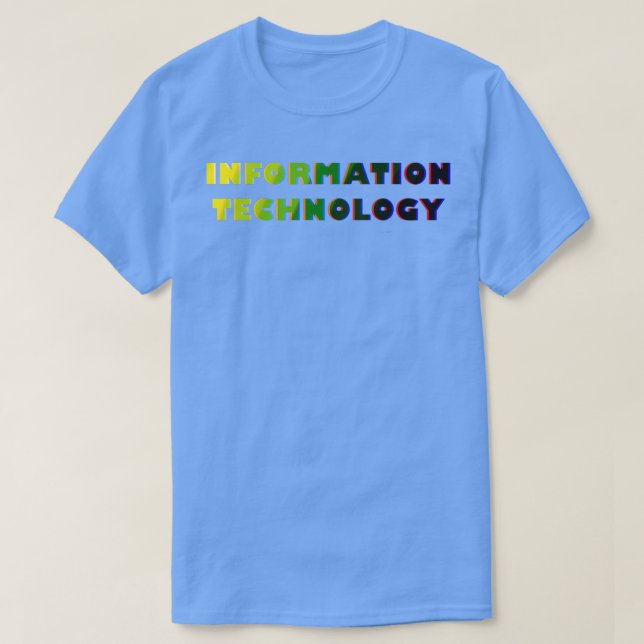 T-shirt Diplôme en technologie de l'information Texte bril (Design devant)