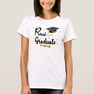 T-shirt Diplômé fier Graduation de la famille de texte n