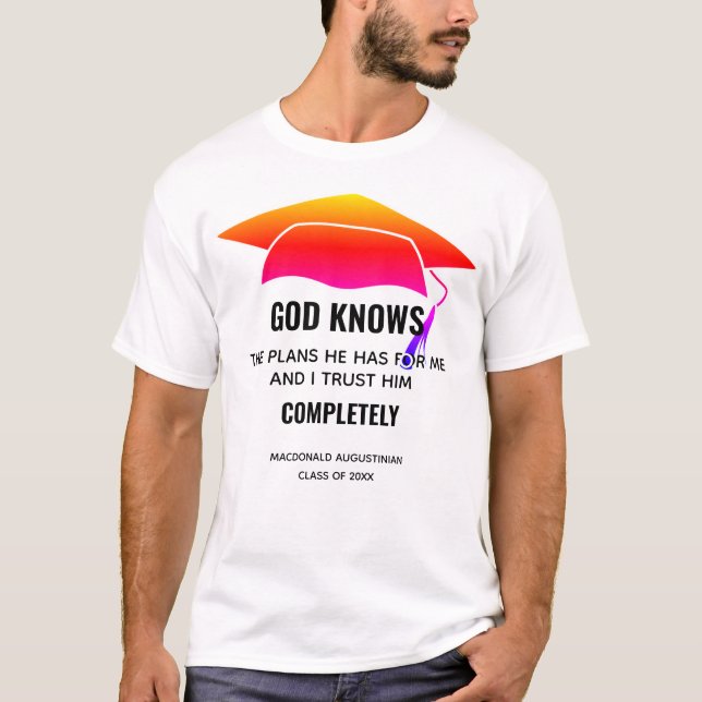 T-shirt DIPLÔME Jer 29:11 DIEU CONNAÎT LES PLANS Personnal (Devant)