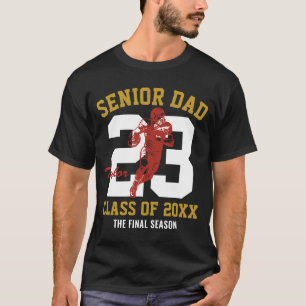 T-shirt Diplômé Papa Football Senior Photo Sports Personna