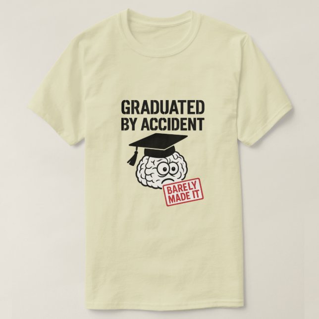 T-SHIRT DIPLÔMÉ PAR ACCIDENT (Design devant)