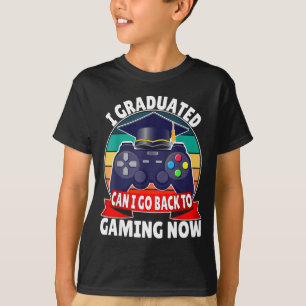 T-shirt Diplômé peut retourner au jeu drôle gamer