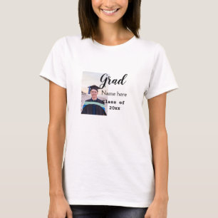 T-shirt diplômé photo félicitations ajouter votre nom mode