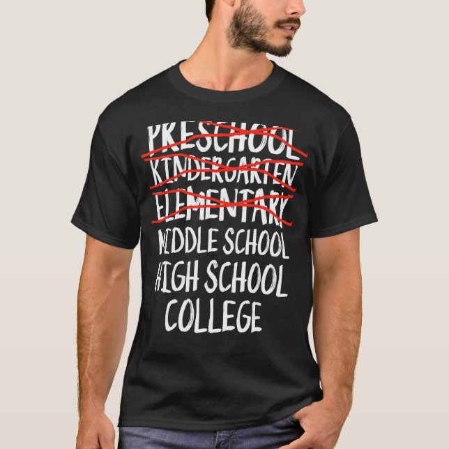 T-shirt Diplôme Primaire École Secondaire Retour À L'École (Devant)