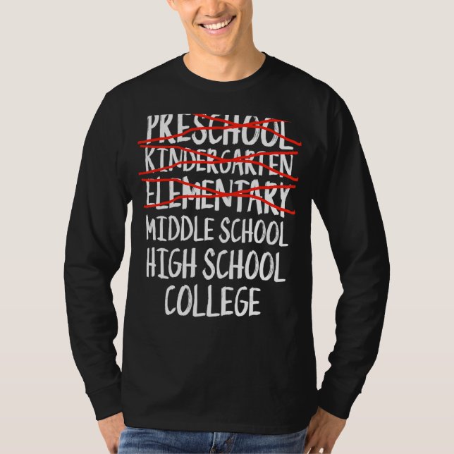T-shirt Diplôme Primaire École Secondaire Retour À L'École (Devant)