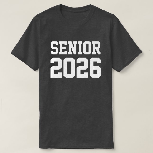 T-shirt Diplômé senior 2026 (Design devant)