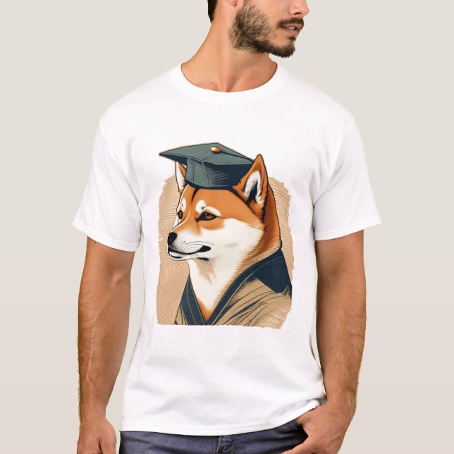 T-shirt diplômé Shiba Inu  (Devant)