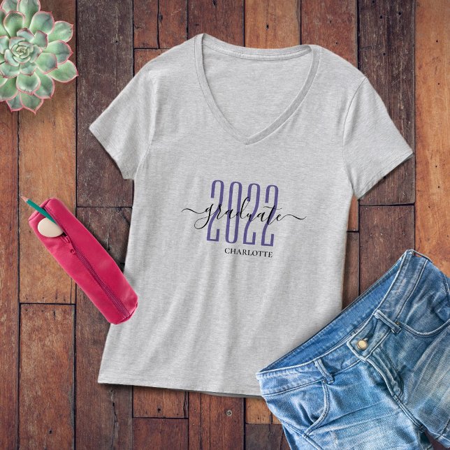 T-shirt Diplômé supérieur 2022 avec nom (Créateur téléchargé)