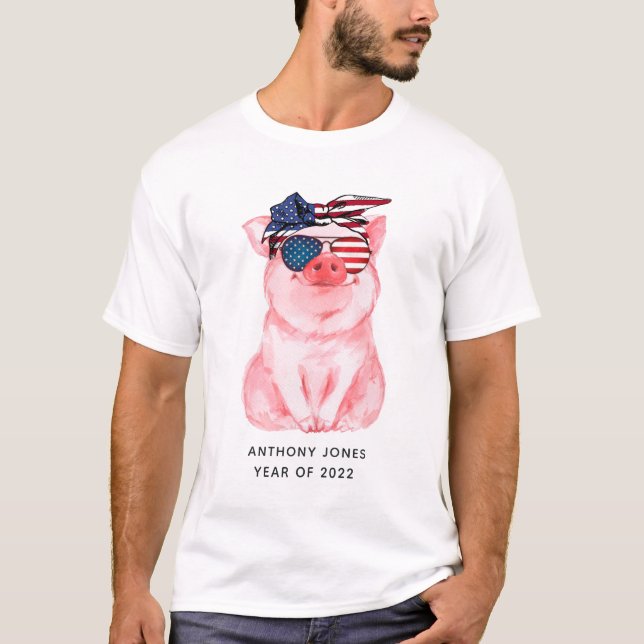 T-shirt Diplômé sur le thème américain (Devant)