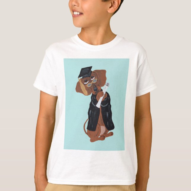 T-shirt Diplômé Teckel (Devant)