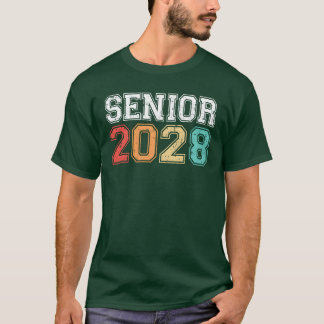 T-shirt Diplômée Senior 2028 Rétro Vintage fille