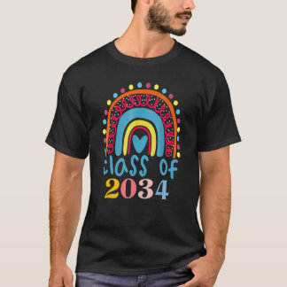 T-shirt Diplômées de la promotion 2034 Arc-en-ciel Diplômé