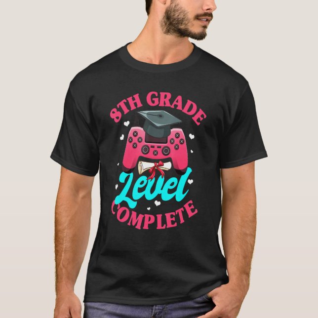 T-shirt Diplômés de 8e année Filles de 8e année Complet de (Devant)