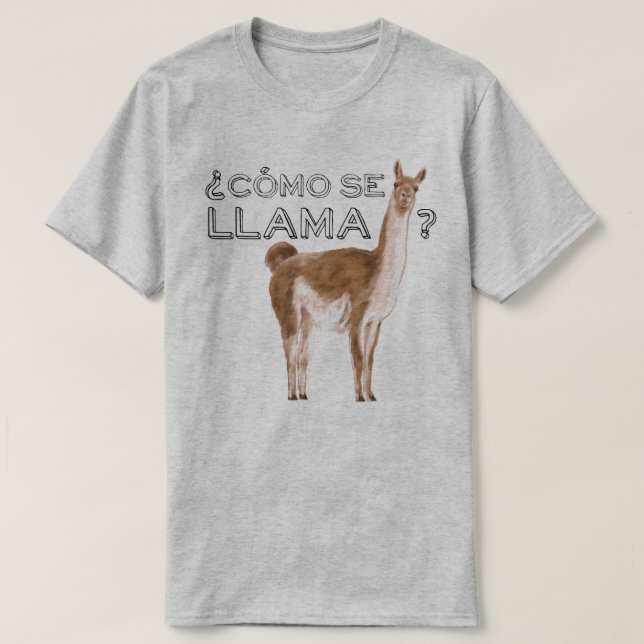 T-shirt Dire animal drôle de lama de Se de Como (Design devant)
