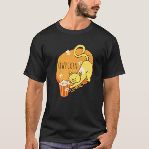 T-shirt Dire Chat au Pawpcorn Blague Animaux Popcorn Chat