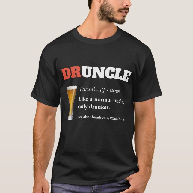 T-shirt Dire drôle - Oncle fou de Drunny (Devant)