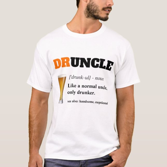 T-shirt Dire drôle - Oncle fou de Drunny (Devant)