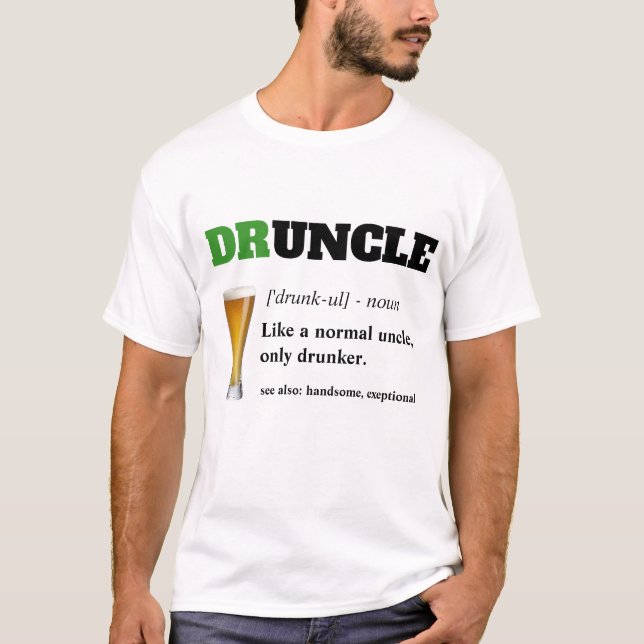 T-shirt Dire drôle - Oncle fou de Drunny (Devant)