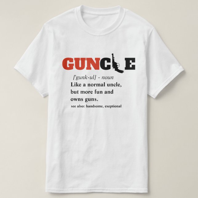 T-shirt Dire drôle - Oncle Funny (Design devant)
