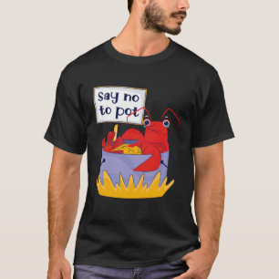 T-shirt Dire non à l'ébullition de nourriture animale écre