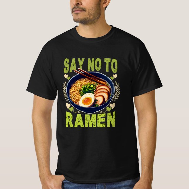 T-shirt dire non à ramen (Devant)