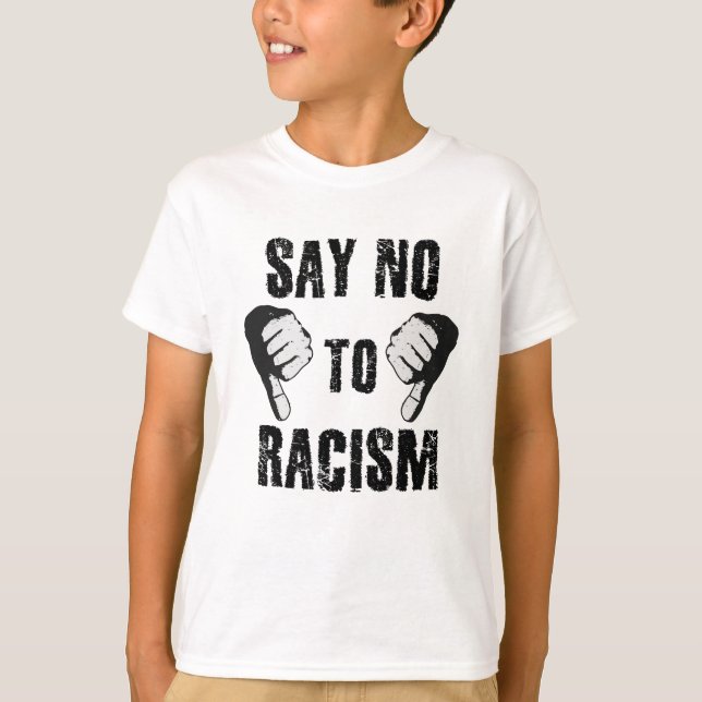T-shirt Dire non au racisme (Devant)