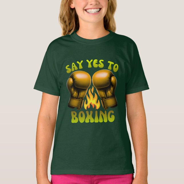 T-shirt dire oui à la boxe (Devant)