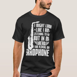 T-shirt Dire saxophone drôle