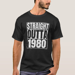T-shirt Direct Outta 1980 42E Anniversaire Drôle 42 Ans O