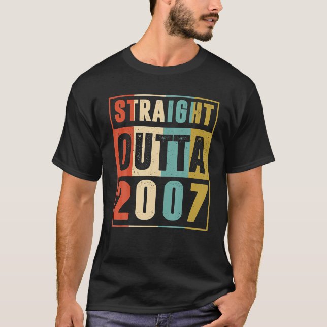 T-shirt Direct Outta 2007 16 Ans 16e Anniversaire (Devant)