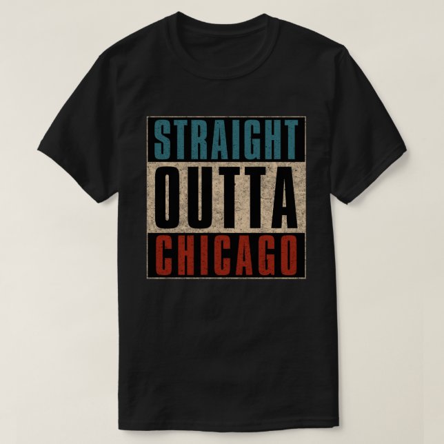 T-shirt Directement à Chicago Illinois IL USA (Design devant)