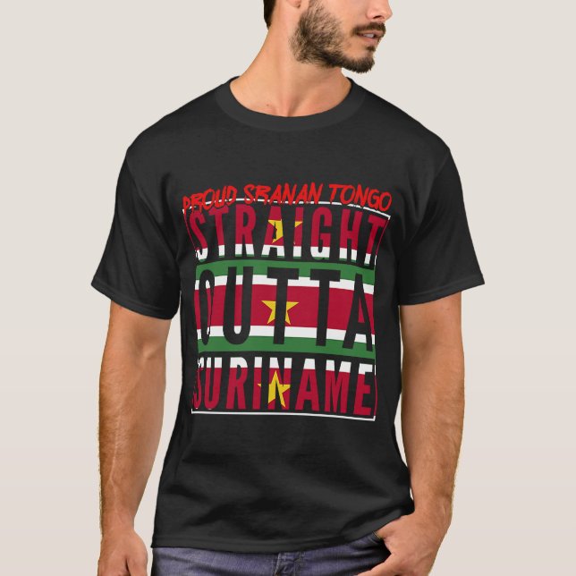 T-shirt Directement de Suriname Afro Pride Sranan Tongo Cr (Devant)