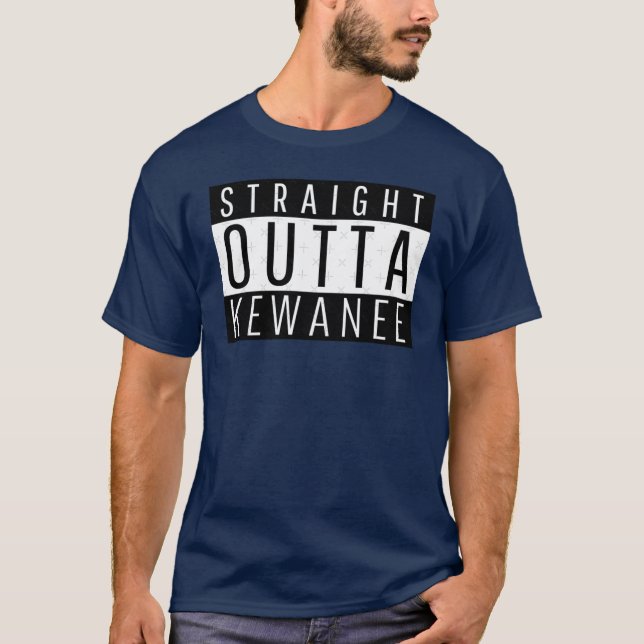 T-shirt Directement en direction de Kewanee Illinois (Devant)