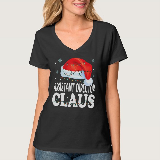 T-shirt Directeur adjoint Claus Christmas Funny Matching (Devant)