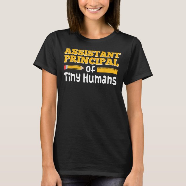 T-shirt Directeur adjoint de Tiny Humans Funny Vice Prin (Devant)