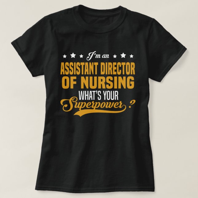 T-shirt Directeur adjoint des soins infirmiers (Design devant)