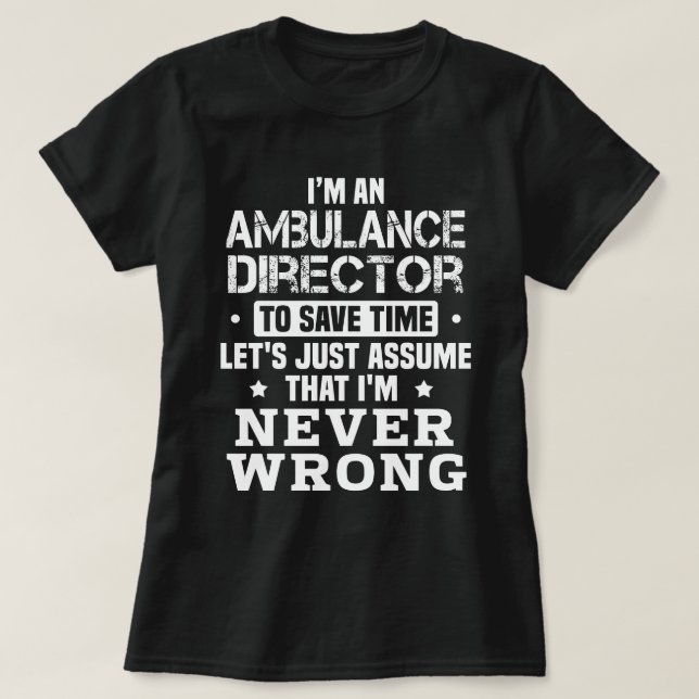 T-shirt Directeur ambulancier (Design devant)