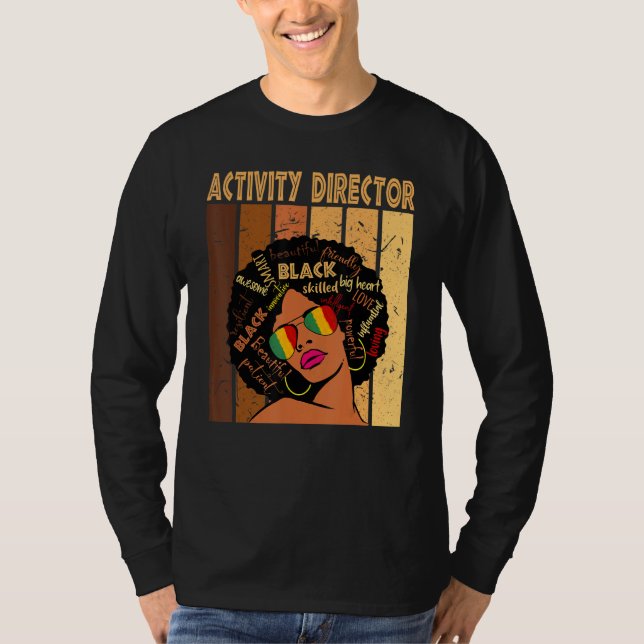 T-shirt Directeur d'activité Afro-Africain-Américain Black (Devant)