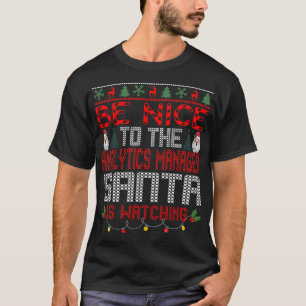 T-shirt Directeur d'analyse Cadeau de Noël Père Noël