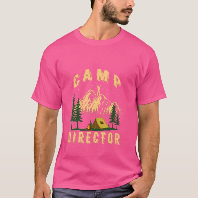 T-shirt Directeur de camp Personnel de camping Conseillers (Devant)
