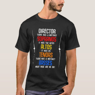 T-shirt Directeur de chœur Sopranos Alto Ténor Basses Chœu