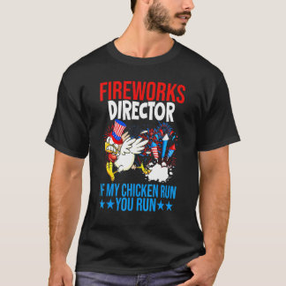 T-shirt Directeur de feu d'artifice Joyeux 14 juillet Drap
