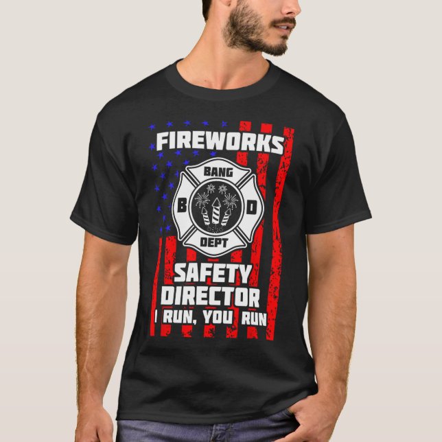 T-shirt Directeur de Firework Technicien Je Vous Exécute 4 (Devant)