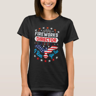 T-shirt Directeur de Fireworks 4 juillet Aigle patriotique