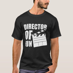 T-shirt Directeur De Fun Clapperboard Humour Party
