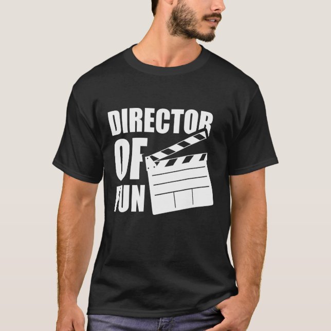 T-shirt Directeur De Fun Clapperboard Humour Party (Devant)